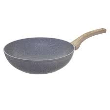 POELE - 28CM-EN ALUMINIUM FORGE LIGNE NATURE