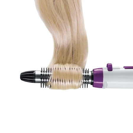 Deref-2brosse chauffante soufflante -blanc violet-250w