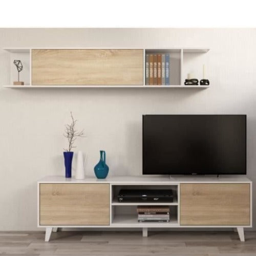 MEUBLE TV DENIS ZAIKEN SCANDINAVE 2 PIÈCES